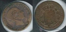 SPAIN ESPAÑA 1879 ALFONSO XII 10 CENTIMOS PTA COPPER COBRE POOR MC BASTANTE GASTADA CON DESGASTE - Otros & Sin Clasificación