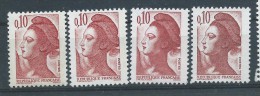 [14] Variété : N° 2179 Liberté De Gandon 4 Nuances Différentes  ** - Unused Stamps