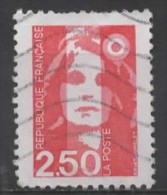 FRANCE 1989 Bicentenial Marianne - 2f.50 - Red  FU - 1989-1996 Maríanne Du Bicentenaire