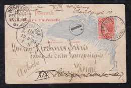 Brazil Brasil 1893 Stationery Card PERNAMBUCO CORREIO URBANA Pm To VIENNA Austria - Lettres & Documents