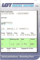 Carte D'accès / Carte D'embarquement / Boarding Pass - Lot :  Warsaw - Paris 1999 - [ Varsovie - Warschau] - Europa