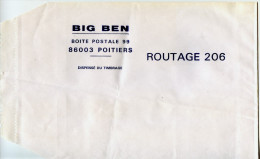 Enveloppe Neuf Routage 206,Big Ben,80 Poitiers,Big Ben Londre,Angleterre - Geographie