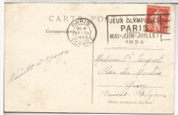 FRANCIA 1924 TP CON RODILLO JUEGOS OLIMPICOS DE PARIS OLYMPIC GAMES - Summer 1924: Paris