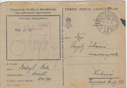 36778- WARFIELD POSTCARD, CAMP NR 241, WW2, CENSORED, 1942, HUNGARY - Briefe U. Dokumente