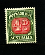 AUSTRALIA - 1952  POSTAGES DUES  4d  REDRAWN CofA  WMK  MINT NH  SG D123 - Impuestos