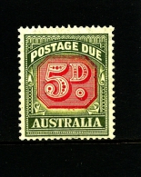 AUSTRALIA - 1948  POSTAGES DUES  5d  REDRAWN CofA  WMK  MINT NH  SG D124 - Port Dû (Taxe)