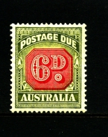 AUSTRALIA - 1947  POSTAGES DUES  6d  REDRAWN CofA  WMK  MINT NH  SG D125 - Port Dû (Taxe)