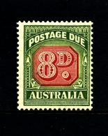 AUSTRALIA - 1957  POSTAGES DUES  8d  REDRAWN CofA  WMK  MINT NH  SG D127 - Port Dû (Taxe)