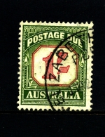 AUSTRALIA - 1954  POSTAGE   DUES  1/ CARMINE&DEEP GREEN NEW DESIGN  FINE USED  SG D129a - Portomarken