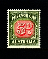 AUSTRALIA - 1958  POSTAGES DUES  5d  NO WMK  DIE I  MINT NH  SG D136 - Portomarken