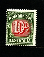 AUSTRALIA - 1959  POSTAGES DUES  10d  NO WMK  MINT  SG D139 - Port Dû (Taxe)