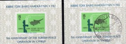 5 Jahre Türkei-Zypern Block 1 **/o 6€ Gewehrlauf 1979 Palmen Bloque Hoja Hb M/s History Bloc Map Sheets Bf Turkey/Cyprus - Used Stamps