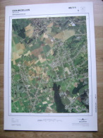 GRAND PHOTO VUE AERIENNE 66 Cm X 48 Cm De 1979  COURCELLES SOUVRET - Cartes Topographiques