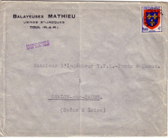 FRANCE - PREO 4F - BLASON ANJOU - BALAYEUSES MATHIEU - USINES ST JACQUES - TOUL - MEUTHE ET MOSELLE. - 1953-1960