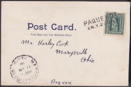 NA-73 CUBA 1902 COLON. PAQUEBOT (N.Y.2 DIV.) POSTCARD TO OHIO IN 1907 - Covers & Documents