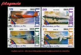 USADOS. CUBA. 2014-39 85 ANIVERSARIO DE CUBANA DE AVIACIÓN. AVIONES - Gebruikt