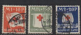 P593.-. FINLAND / FINLANDIA. 1930. SC # : B 2- B 4 - USED- RED CROSS  .-. CV: US $ 40.00 - Servizio