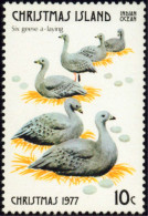 BIRDS-SIX GEESE A LAYING-CHRISTMAS-1967-CHRISTMAS ISLANDS-MNH-B6-762 - Ganzen