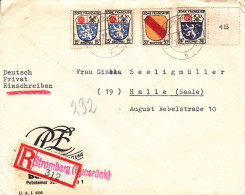 Allemagne - Occupation - Zone Française - Lettre Recommandée De 1946 - Oblitération Stromberg Hunsrück - Exp Vers Halle - Sonstige & Ohne Zuordnung