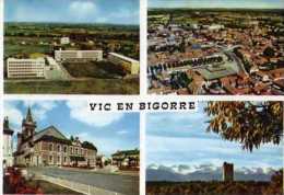 65  VIC EN BIGORRE Lycee Vue Generale Hotel De Ville Eglise Tour De Montaner - Vic Sur Bigorre