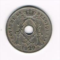 -  ALBERT I  - 25 CENTIEM 1929  FR - 25 Cents