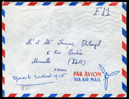 ALGERIE - POSTE MILITAIRE - DU S.P. 86.608 , POSTE AUX ARMÉES / A.F.N. LE 28/8/1956 SUR LETTRE AVION POUR MARSEILLE - B - Lettres & Documents