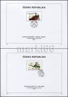 Czech Republic - 2013 - Historical Transportation - Helicopter And Steam Boat - FDS (first Day Sheet)  Set - Briefe U. Dokumente