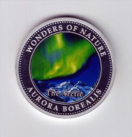 @Y@  Cookeilanden  Wunder Of Nature / The Artic Silver Plated 1 Dollar 2009 (3030) - Cook Islands