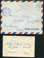 ALGERIE - POSTE MILITAIRE - 2 LETTRES POSTE AUX ARMÉES LE 1/1/1957 & 13/2/1957 + CACHET E.R.Mu. / S.P. 87.066 - A.F.N. - Briefe U. Dokumente