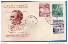 ITALIA TRIESTE ZONA B STT-VUJA JUGOSLAVIA JUGOSLAVIJA SLOVENIA  FDC TITO CANCELLED - Poststempel