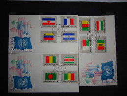UNITED NATIONS   3 FDC 1980 FLANGS - Autres & Non Classés