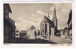 DEIDESHEIM  MARKTPLATZ MIT KIRCHE U. RATHAUS - Deidesheim