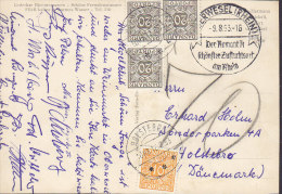 Germany PPC OBERWESEL (Rhein) 1953 HOLSTEBRO Denmark TAXE Postage Due Portomarken (2 Scans) - Port Dû (Taxe)