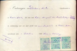 Wissel - Reçu - Ontvangen Van Landbouwers Saelens - Maria Aalter - Gillis De Pélichi 1923 - Banco & Caja De Ahorros