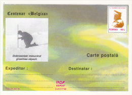 37118- BELGICA CENTENARY, ANTARCTIC EXPEDITION, A. DOBROWOLSKI, POSTCARD STATIONERY, 1998, ROMANIA - Antarktis-Expeditionen