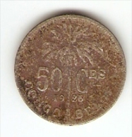Monnaie - CONGO Belge - 50 Centimes - 1926 - NBCO-B14 - 1910-1934: Alberto I