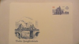 DDR: Sonder-GS-Post-Karte Mit 10 Pf 750 Jahre Berlin (Jungfernbrücke) Knr: P 96 - Postcards - Mint