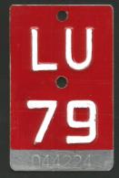 Velonummer Luzern LU 79 - Kennzeichen & Nummernschilder