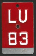 Velonummer Luzern LU 83 - Placas De Matriculación