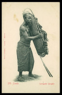 ANGOLA - LUANDA - COSTUMES- Carregador De Bangala ( Ed. Osorio & Seabra Nº 270)carte Postale - Angola