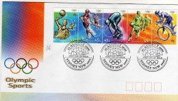 Australie 2000  Fdc Séries Jeux Olympiques De Sydney Bande De Timbres Se Tenant - Zomer 2000: Sydney - Paralympics