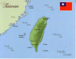 Map Of Taiwan - Carte Géographique De Taiwan - Taiwan