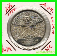 ALEMANIA  - BRD  - MONEDA DE 10 DM  PLATA  S/C  AÑO 1998-A - Gedenkmünzen