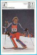 BOJAN KRIZAJ - Alpine Skiing .. Yugoslavia Old Card Svijet Sporta * Ski Alpin Skifahren Sci Alpino Esquí Alpino Slovenia - Invierno