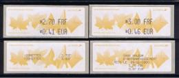 ATM, LISA1, E 2.70/ 0.41 EUR, 3.00 FRF/ 046 EUR. 54eme Salon Philatélique D´automne De Paris.RECU Du 1er Jour 9/11/2000. - 1999-2009 Illustrated Franking Labels