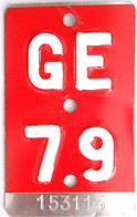 Velonummer Genf Genève GE 79 - Kennzeichen & Nummernschilder