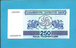 GEORGIA - 250 ( Laris ) - 1993 - Pick 43.a - UNC. - GEORGIAN NATIONAL BANK - 2 Scans - Georgien