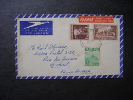 TASMANIA Circulated LETTER TO BRAZIL IN 1953 AS - Brieven En Documenten