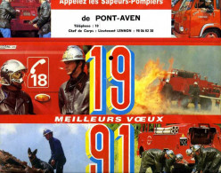 Calendrier Pompiers GF Pont-Aven 1991 (29) - Firemen
