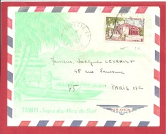 N°Y&T  N° 14      PAPEETE      Vers   FRANCE   1965 - Briefe U. Dokumente